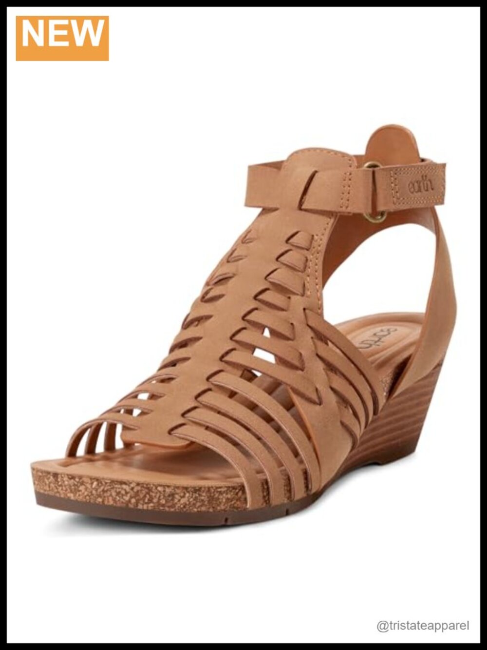 Women's Wedge Sandals Cork Footbed Adjustable Strap